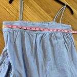 Abercrombie & Fitch  Blue Linen Blend Tiered Maci Maxi Dress Sz MP Photo 4