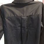 Preston & York  Black Crisp Cotton Blend Long Sleeved Pull on blouse S Photo 5