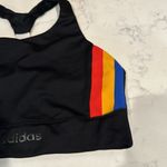 Adidas  x Farm Rio Brilliant Basic Sports Bra Rainbow Stripes Black Photo 2