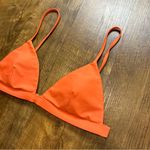 Summersalt  Triangle Bikini Top Sz 8 Peach Orange Swimsuit Photo 4