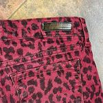 Sanctuary Social Standard by  Maroon Leopard Ankle Skinny Pants 10 Photo 9