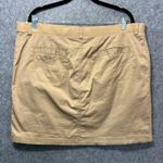 Lee Riders Khaki Midrise Skort 18M Cotton Stretch Mesh Lined Casual Tan Skirt Photo 3