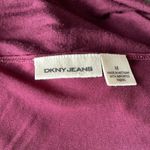 DKNY JEANS Burgundy Flower Design Top Size M Photo 5