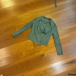 BLANK NYC Olive Suede Drape Jacket Photo 3