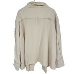 Heyson Cream Raw Hem Sweatshirt Style Open Jacket size 2X Long Sleeves NWT Photo 7