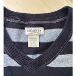 Vintage Y2K Sweaters Vest Stripes Size Medium Unisex Academia Preppy Blue Photo 2