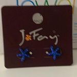 Star fish earrings Blue Photo 0