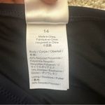 J.Crew Bow Tie One Shoulder one-piece Swim Suit Women’s size 14 navy blue Photo 5