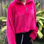 Urban Outfitters Fuschia cropped fleece pullover Photo 6
