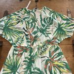 Woman’s Club Z Collection Leaf Print Coverup Size Large Green Photo 6