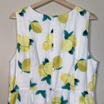 Cynthia Rowley 100% Linen Organic Lemon Knee Length Pocket Dress Size 14 Preppy Photo 3