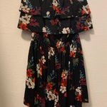 Floral Strapless Romper Black Size XS Photo 0