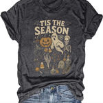 Tis the Season Shirt Retro Halloween Shirt Vintage Halloween Shirt Fall Large Black Photo 0