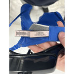 Victoria's Secret  Lined No Wire Lace‎ Bra Electric Royal Blue Spellout Size 34B Photo 2