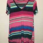 Pink Mint Blue Striped V Photo 4