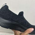 Skechers Black Athletic Slip-On Shoes with Breathable Mesh Air Cooled Photo 3