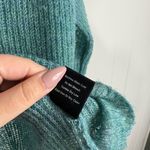 Revolve Monrow Mohair Wool Blend Open Lightweight Knit Collared Neck Sweater S Green Photo 5