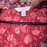 Lucky Brand Lucky‎ Brand Women's Floral Print Sleeveless Top Red Pink Ruffle Trim L Photo 3