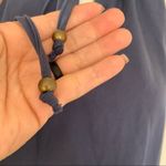 AQUA  cold shoulder satin silky BLOUSE TOP blue SMALL long sleeve Photo 6