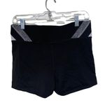 PINK - Victoria's Secret Victoria’s Secret Pink black w/grey & white accents sz large yoga workout short. Photo 2