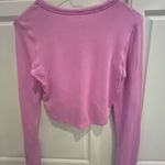 Lululemon  Pink Cropped Long Sleeve Photo 2