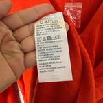 H by Halston NWT  Bright Orange Lightweight Knit Zipper Cardigan Photo 5