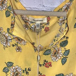 Max Studio NWT floral print top  ruffle sleeve bright yellow top spring summer Photo 3