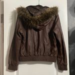 ✨STUNNING✨ Vintage 100% Lambskin Moto Bomber Jacket in Chocolate Brown Size XL Photo 6