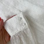 Lulus NWT Lulu’s Much Love White Swiss Dot Long Sleeve Tie-Front Mini Dress Size S Photo 9