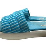 Toms Mules 'ALPARGATA MALLOW SLIDE' in Light Blue terry cloth Photo 2