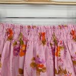 Love Shack Fancy Ruffle Mini Skirt Exploded Pink Small Floral Ruffle Tiered Cotton Photo 4