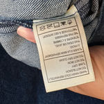 Betsey Johnson  Puff-Sleeve Dark Denim Wash Mini Dress Retro Pinup Chic Size M Photo 9