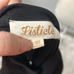 Listicle V-neck Sweatshirt Crop Top Medium Relaxed NWOT Black Photo 2