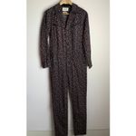 Ba&sh Seb Ditsy Floral Jumpsuit Black Noir Longsleeve Womens XS Photo 2