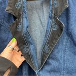Vintage 90s Southwest Canyon Denim Embroidered Cowgirl Crop Blazer Jacket LARGE? Photo 2