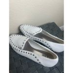 Bleecker and Bond  White Arianna Loafers Women's Size 9 Studded Leather RockN'Roll Photo 1