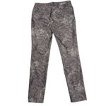 Peserico Luxury Italian Snakeskin Print Cigarette Trouser Pants Size 42 (US 6) Brown Photo 6