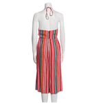 Alice + Olivia Lucie Striped Cropped Wide Leg Halter Jumpsuit - Red Multi - 2 Photo 9