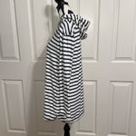 Vineyard Vines  Navy and White Striped Terry Tunic Length Hoodie Photo 2