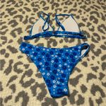 Romwe  Blue and White Floral Bikini Photo 1