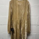 Lulus NWT Refined Sensation Champagne Crushed Velvet Dress Photo 5