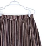 American Eagle Stripes Corduroy Elastic Waist Mini Skirt Brown Size Medium Photo 2