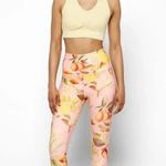 Beyond Yoga Gabriela Printed Midi Performance Leggings in Light Pink Fruit Print Photo 2