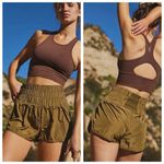 Free People FP Movement The Way Home Athletic Short, Olive Army Green sz. M Brown Size M Photo 6