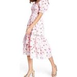 LoveShackFancy x Target Cosette Smocked Pink Floral Dress Sz. M White Size M Photo 2