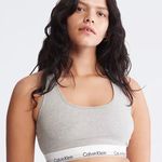Calvin Klein grey modern cotton unlined bralette Photo 0