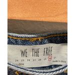 We The Free Patchwork Denim Blue Button Fly Pockets Mini Skirt Photo 1