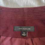 Ann Taylor Suede Genuine Leather Jacket Burgundy Sz XS Biker Moto Photo 8