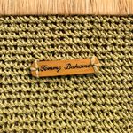Tommy Bahama woven straw Purse Tote handbag with leather handles Photo 2