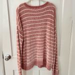 Marshalls Striped Pink and White Women's Sweater Photo 1